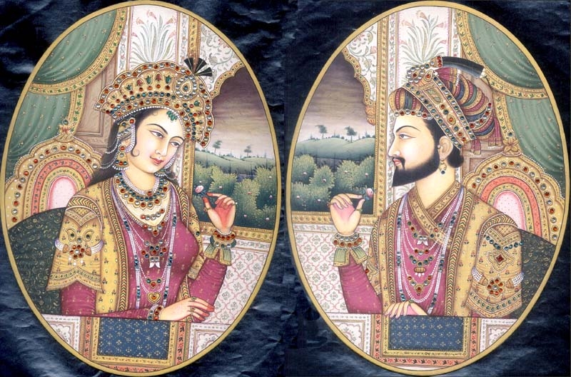 vua Shah Jahan và vợ Mumtaz